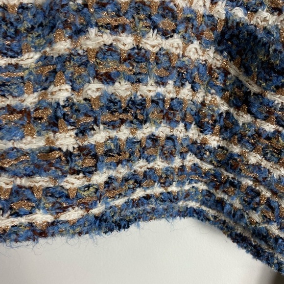 NWOT Zara Knit Tweed Metallic Boxy Oversized Hoodie size M - Picture 7 of 12